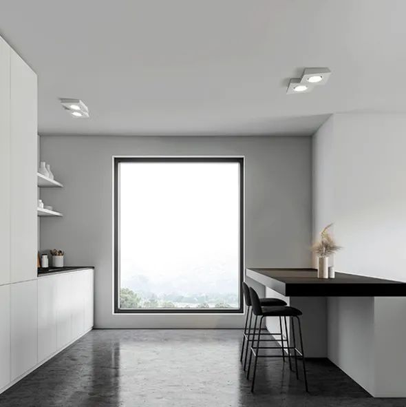Anchise lampada da soffitto in gesso 2 luci