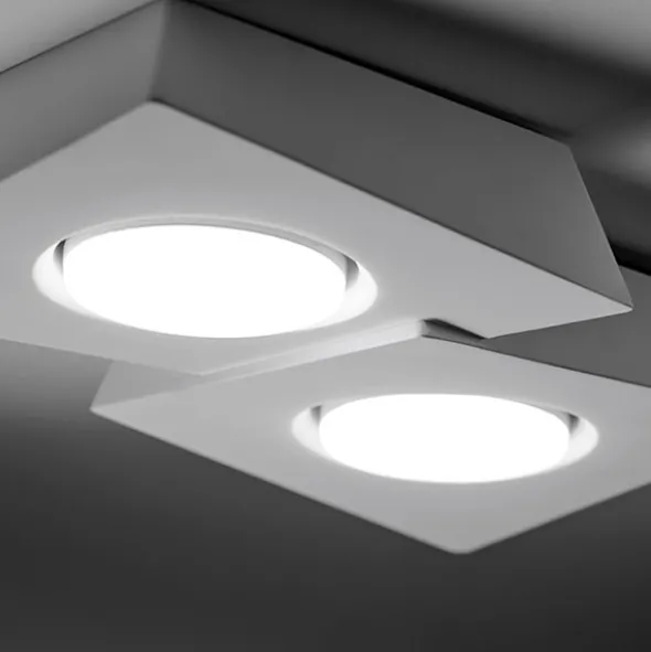 Anchise lampada da soffitto in gesso 2 luci